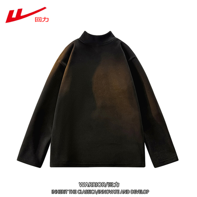 回力加绒加厚半高领男卫衣秋冬
