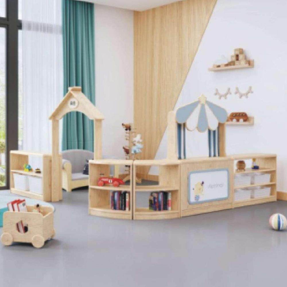 幼儿园儿童区角建构区角门区角柜组合柜收纳玩具柜储物柜转角直柜