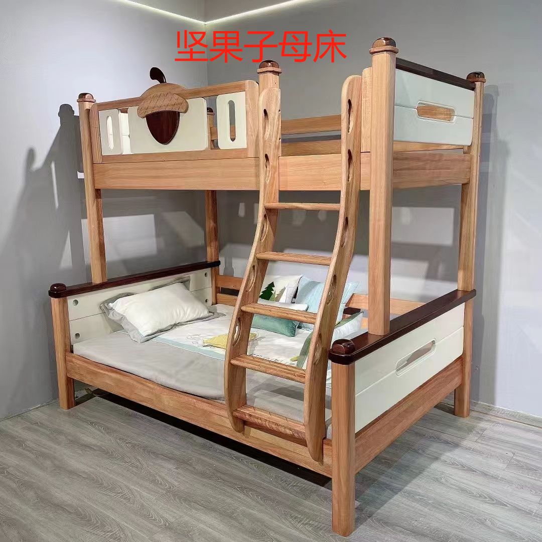 全实木儿童床双层床高低床红檀木上下铺上下同宽男孩女孩子母床