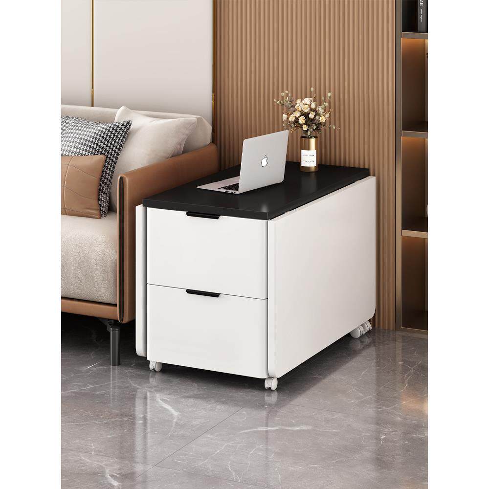 家用边几多功能可移动折叠茶几小户型客厅沙发边柜收纳吃饭小桌子