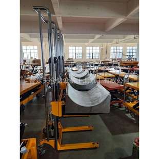 400kg轻型手动卷材堆高车手动叉车模具车液压升高装卸车堆垛车