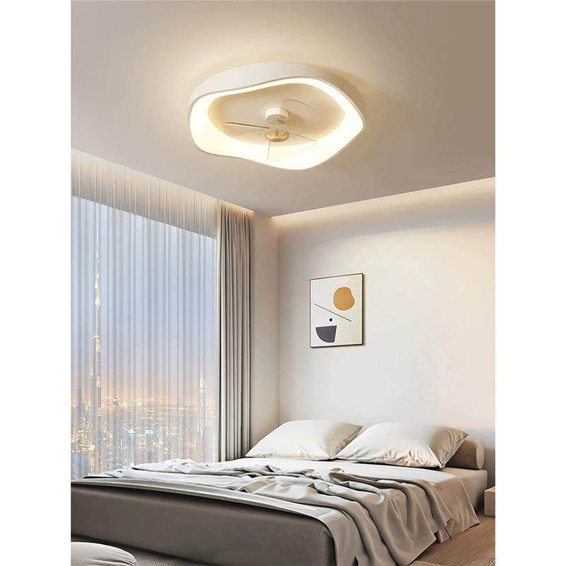 风扇灯卧室灯现代简约儿童房吸顶灯护眼圆形电扇灯智能一体餐厅灯