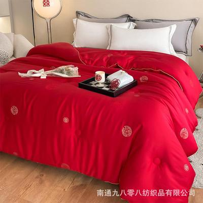 天丝棉桑蚕丝被抗菌大豆纤维婚庆被子春秋被加厚冬被李官奇被芯