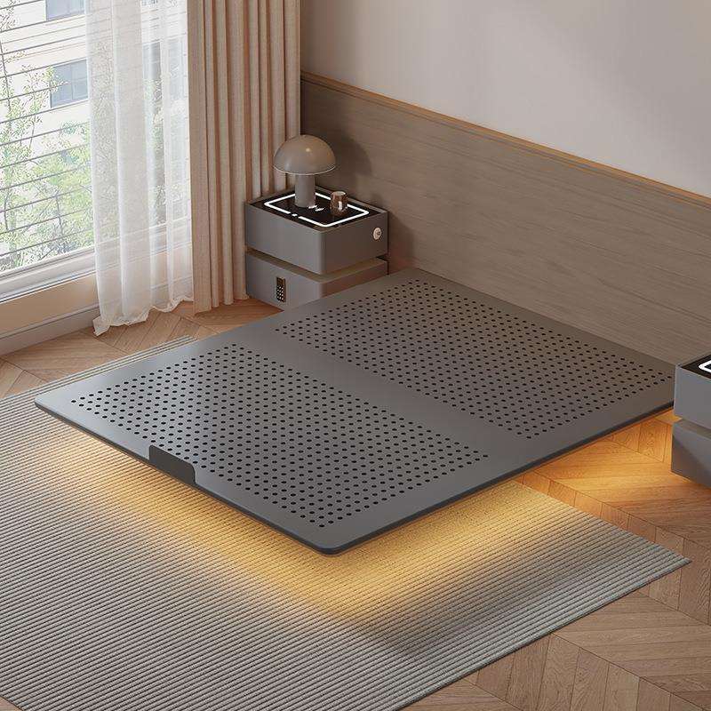 2025新款悬浮床铁架床家用不锈钢洞洞板无靠背无床头铁艺悬空床架