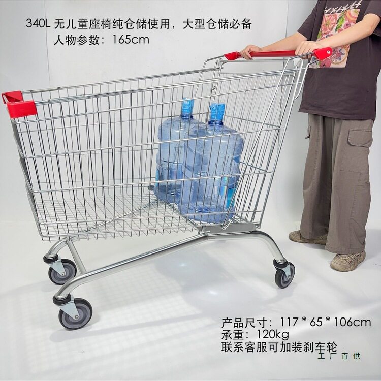 超市购物车家用小推车搬运买菜小拉车仓库静音手推车现货大购物车