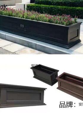户外不锈钢花TG7z5J2T箱盆花售楼花部花钵花坛长方形花商业街架花