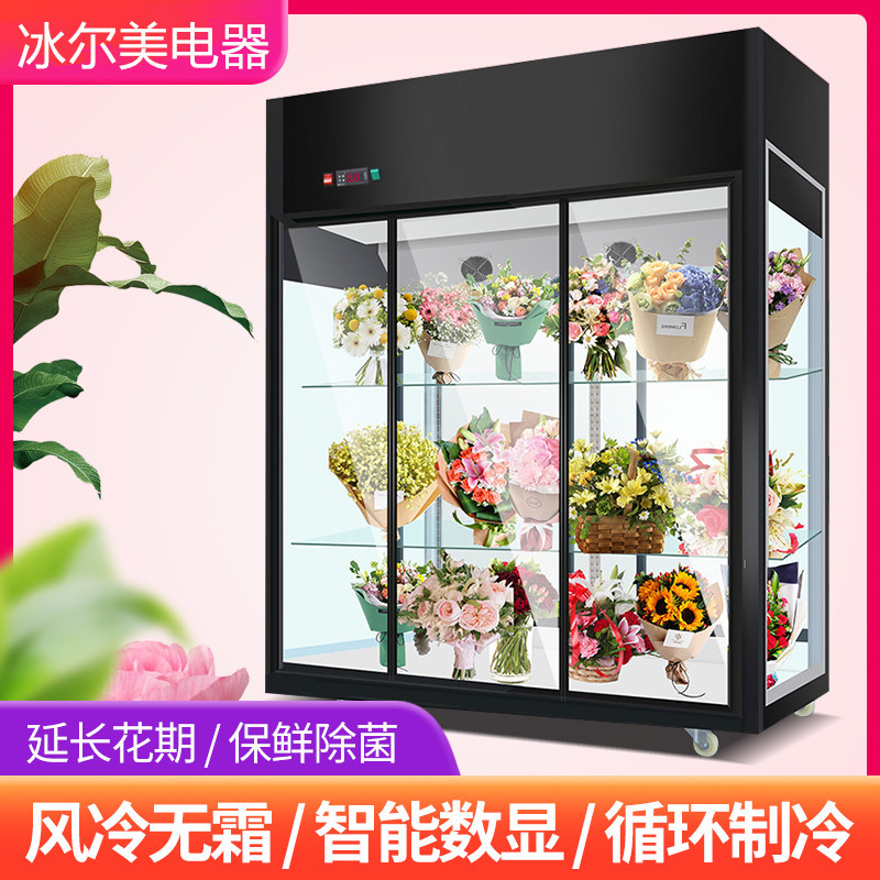 恩典商用鲜花保鲜柜花店鲜花冰柜鲜花冷藏展示柜风冷直冷两门三门
