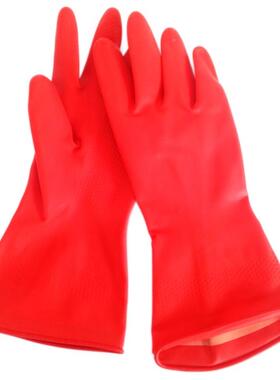 牌(广州)十一橡胶厂红色绒里PDP家用乳胶第水防滑洗碗橡胶手防套