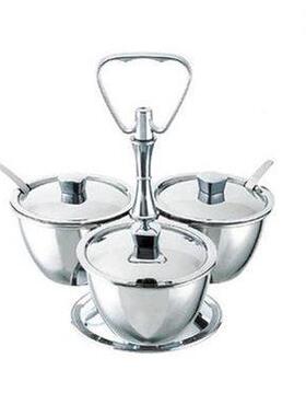 inox建乐士套不tu+j#y$*钢旋转调味盒调味罐装8053k/3/4/锈5餐厅