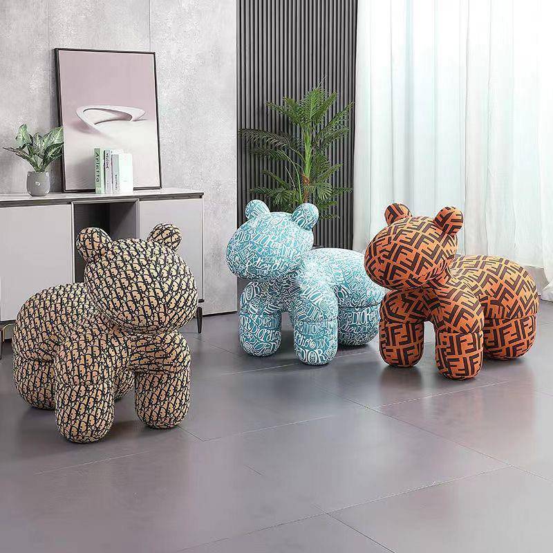 客创意子厅小马凳儿小马凳童卡通动单物座椅休闲凳人沙发家用休闲