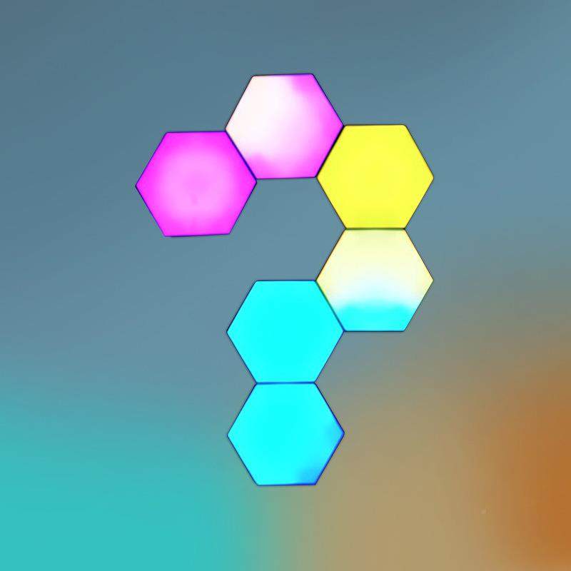 六边形智能奇光板量子多灯电竞房彩无品牌/氛围蜂灯巢灯幻彩灯小