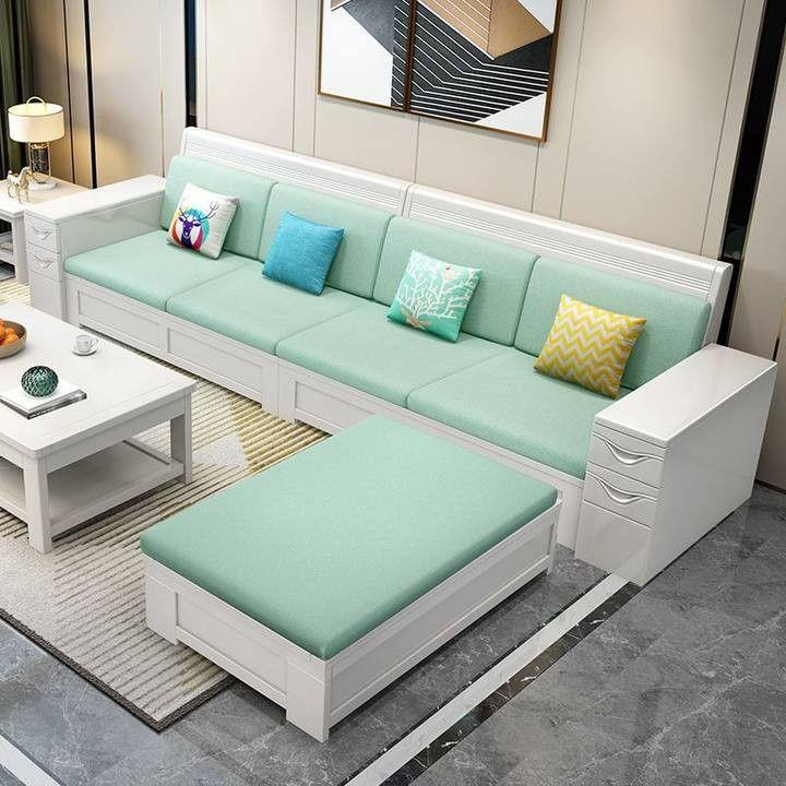 橡厅胶无品牌/木实木沙发合田园风简沙约客大小户组型冬夏两用储