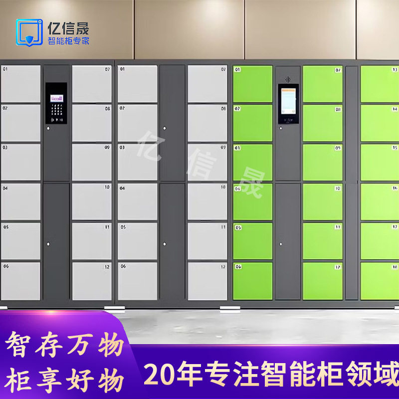智能电子存包柜超市寄存柜学校商场人脸识别刷卡扫码指纹储物柜子