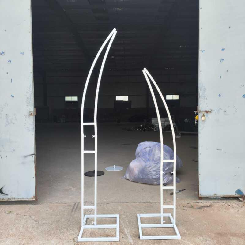 新款BYA婚道具花门路引铁艺花艺拱门架角子弧形户外庆牛草坪婚礼