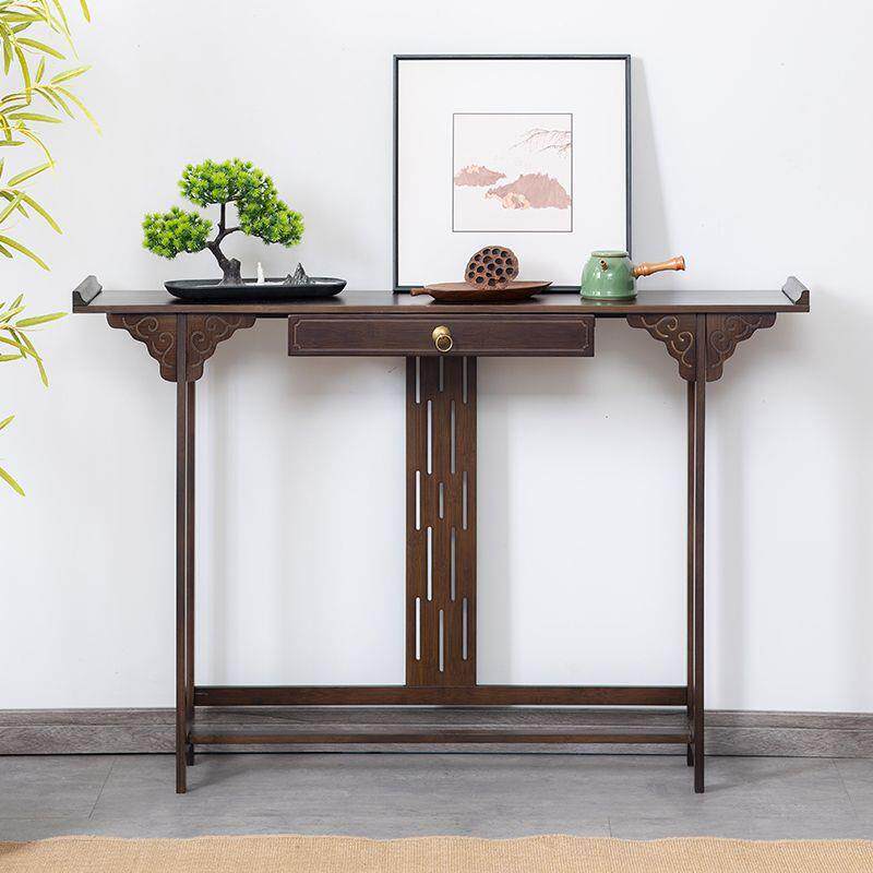 BTS供桌佛台家用香佛柜位柜神中式玄关台实木爷神柜供案台条案直