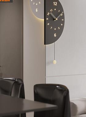 202钟F97589SS5年新款双钟面转挂家用客厅现代简约拐角创意时阳角