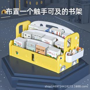 1651儿童书架宝宝绘本飘窗物落地简小架约桌面置架收纳架家用简易书柜