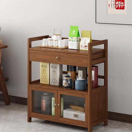 茶桌家用小茶台可移动小推车带轮茶几沙发边几茶水架多功能置物J&