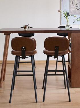 子美式复用木古实吧台桌家客厅GYP隔断小吧台桌厨房酒吧高脚桌子