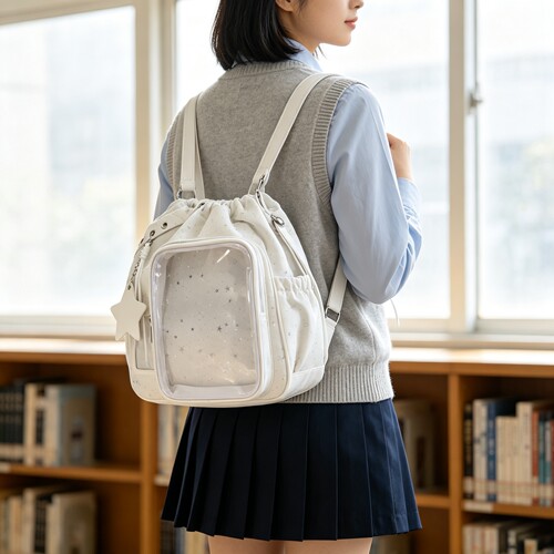 藏东西的痛包暗层包演唱会宿舍藏手机支架灯牌娃包波点星冰乐JK包