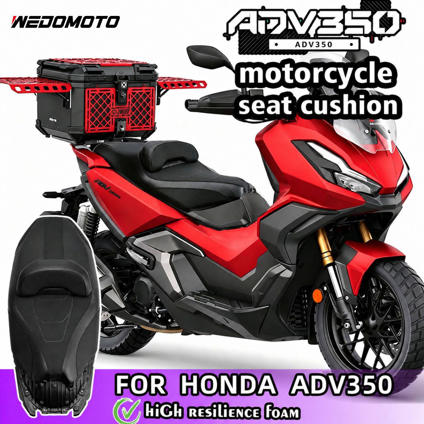 适用25款本田ADV350改装坐垫总成靠腰支撑舒适防水摩托车座垫座包