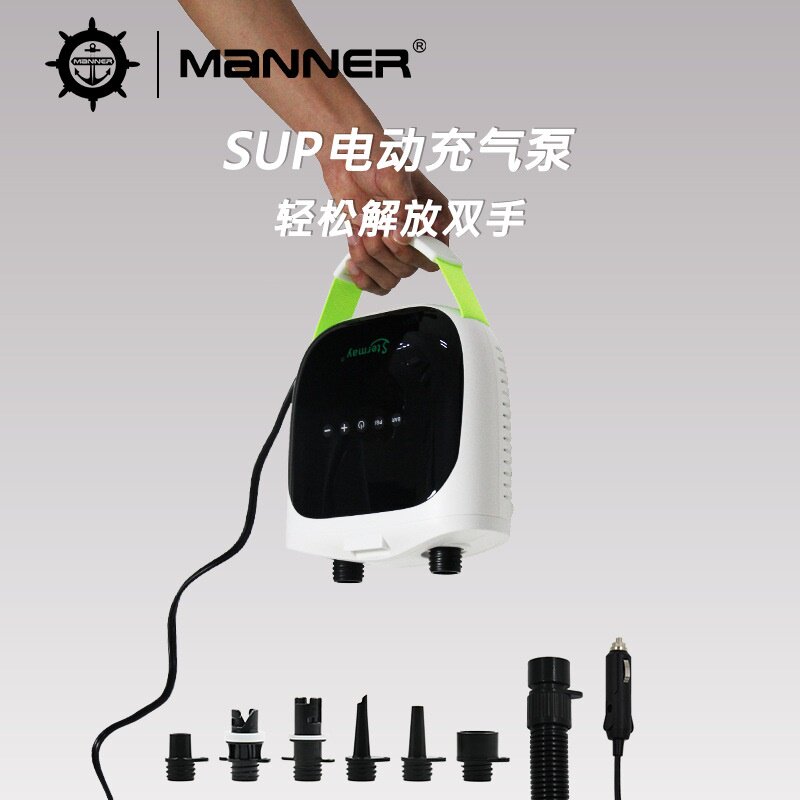 户外电动充气泵SUP桨板充气帐篷充气床皮划艇钓鱼浮台便携打气泵