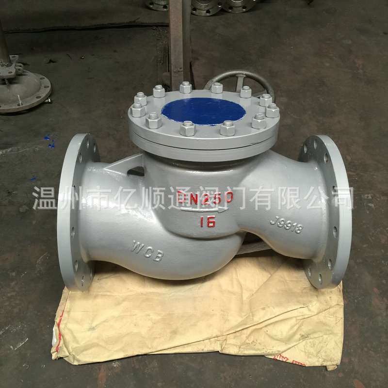 供应H41H-16C DN250双向止回阀门铸钢法兰升降式止回阀