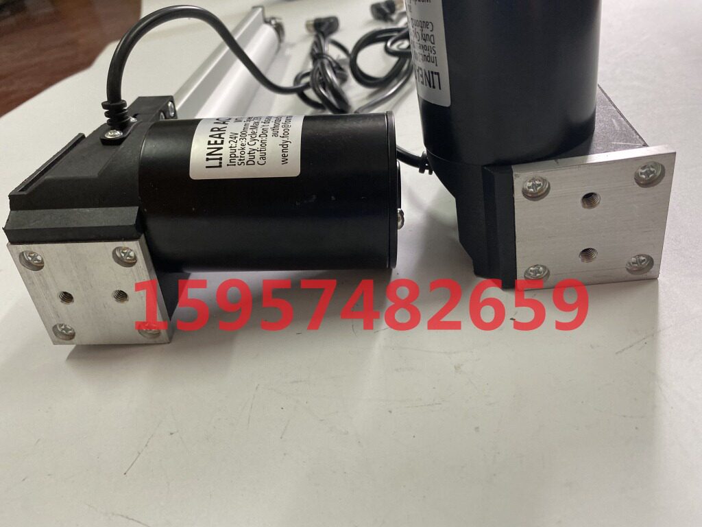 行程250mm速度18mm/s电压24V2M线直流电动推杆螺纹孔连接件