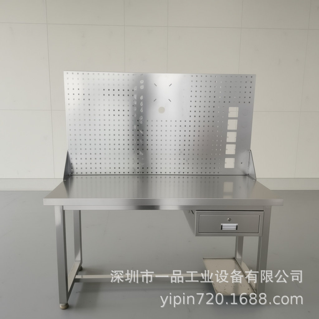 深圳一品全不锈钢桌面钳工工作台带抽屉重型数控工作台车间操作桌