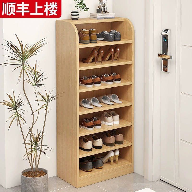 实木鞋架多层家用门口置物架入户门走廊小型收纳储物柜简易窄鞋柜