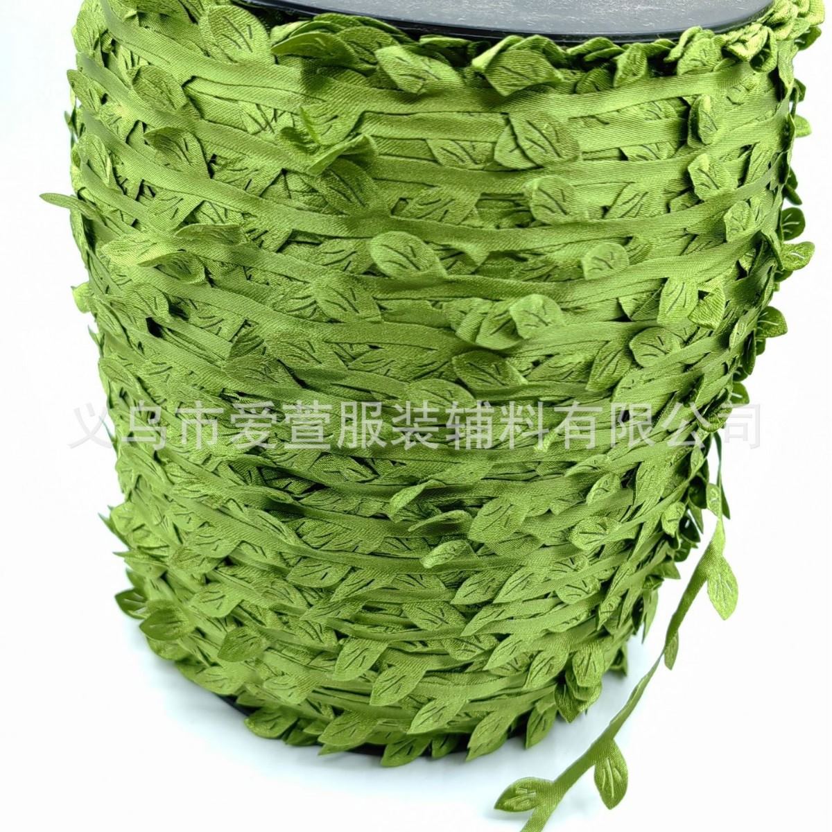 厂家直销1000米色丁仿真树叶装饰幼儿园树叶藤条水管缠绕圣诞辅料