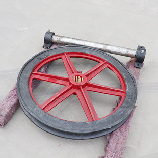 凿井绞车提升钢丝绳导向轮煤矿井下用游动天轮 800mm铸钢钢丝绳轮