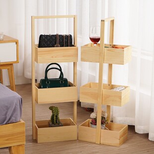收纳整理架多层置物架多功能落地厨房浴室产品展示木架