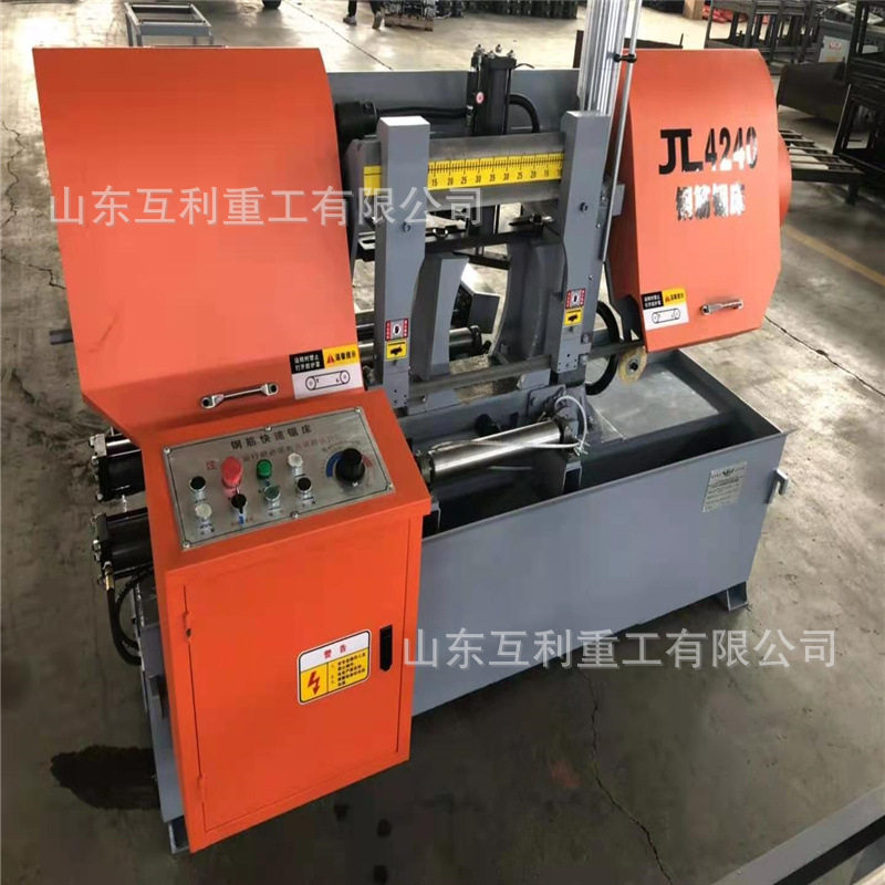 4240建筑工地切螺纹钢筋锯床切钢筋带锯床卧式金属带切割设备