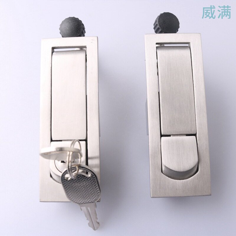 MS606-1-2不锈钢平面锁机械设备门锁电箱柜弹跳锁空压机锁电箱锁
