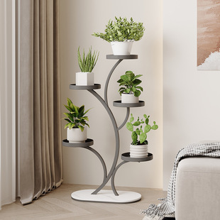 花架子客厅落地式 多层铁艺花架室内绿萝盆阳台花盆植物摆放层架