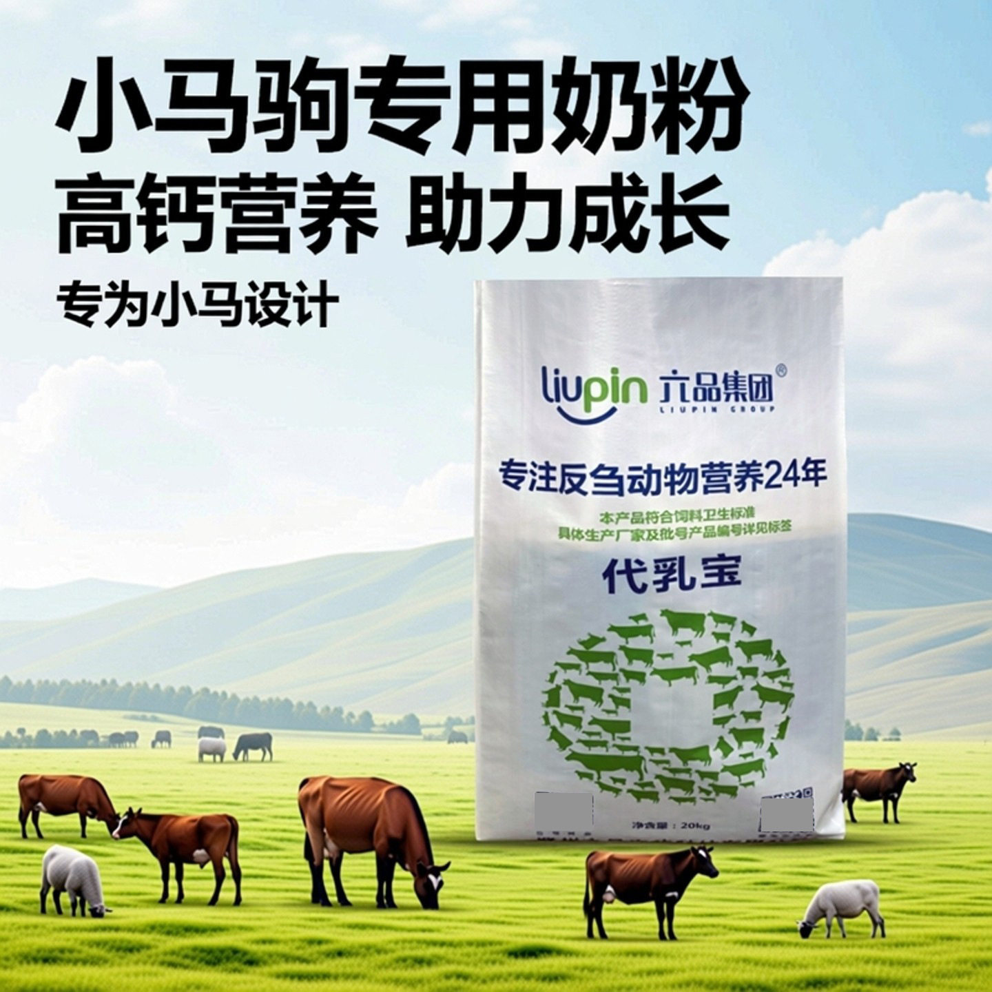 奶粉六品厂家直销小马崽子开口小马驹专用代乳粉高蛋白饲料级营养