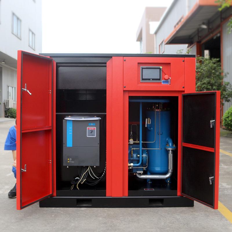 干燥房永磁变频螺杆空压机90kw机油润滑空压机工业汽车厂设备
