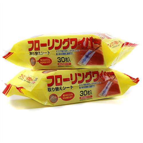 速发包邮静电除尘纸日文0片平纹不织布吸尘粘毛拖把拖地机替换巾