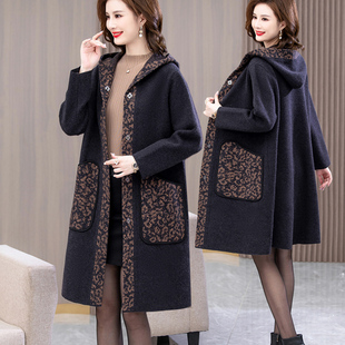 速发装妈秋冬新款外套中长款风衣加肥特大码中老妈年阔太太奶奶大