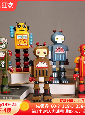 速发儿童房创意复古摆件客厅品居柜男孩房间轻奢家视装饰电玩具