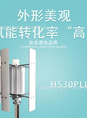 H530垂直轴磁悬浮风力发电机外转子300w-800w12v24v48V风轮机离网