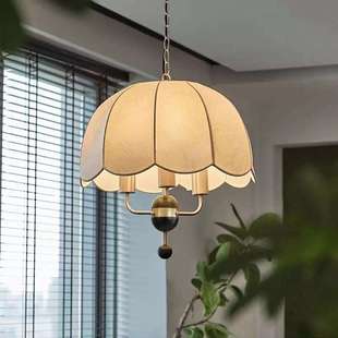 美式复古餐厅吊灯中古风吧台吊灯胡桃木设计师风氛围感法式床头灯