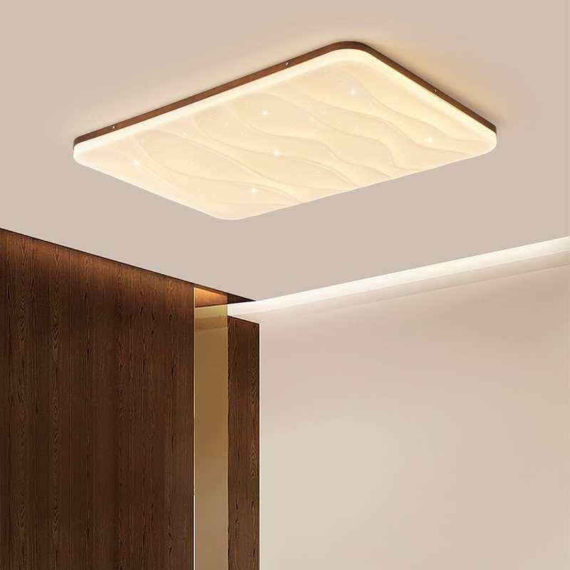 新中式吸顶灯客厅主灯实木超薄胡桃色中古风复古卧室全屋灯具套餐,家装灯饰光源,客厅吸顶灯,淘宝优惠券,粉丝福利购,淘宝优惠卷