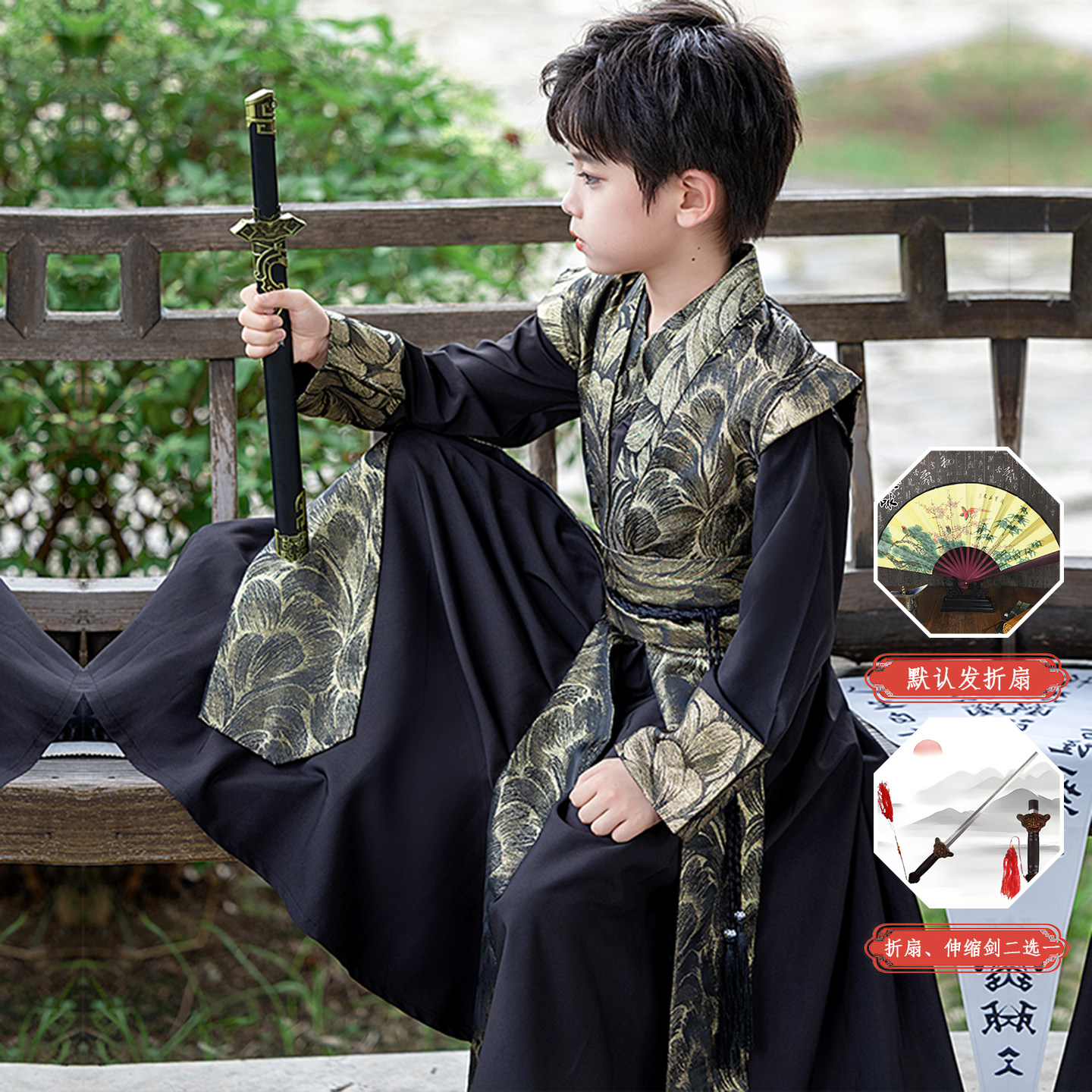 男童汉服2026秋冬新款儿童古装武侠客帅气公子古风日常唐装演出服