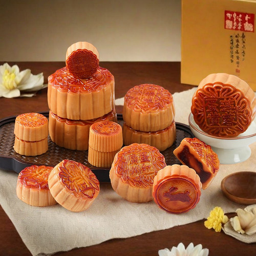 仿真月饼模型假中式糕点食品玩具儿童过家家影视道具中秋装饰摆件