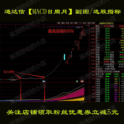 星耀指标股票通达信macd日周月多空强弱波段操作抓住主升浪含选股