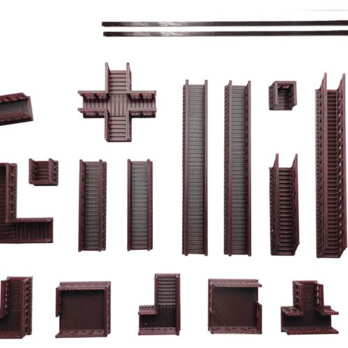 万景楼水陆水池假山盆景吸水石古风建筑模型各种梯子环保防水小摆