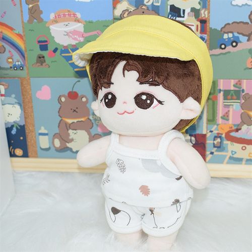 玩具帽子20CM棉花娃娃太阳帽魔术贴帽子玩偶公仔换装配件