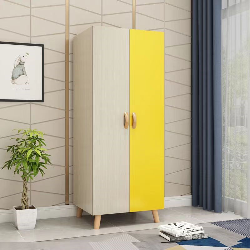 网红儿童衣柜卧室现代简约家用双门衣橱小户型宝宝占地小收纳柜子